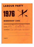 Membership card (Labour Party) : Labour Party M/S Mudd