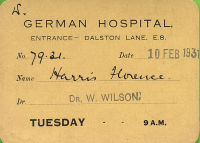 Doctor's appointment card