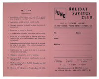 Contribution card : Holiday Savings Club