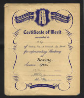 Boxing Certificate of Merit