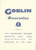 Guarantee (vacuum cleaner) : Goblin guarantee