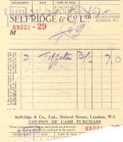 Shop receipt