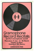Poster - Gramophone Record Recitals