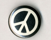 Peace sign badge