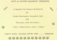 Tea dance ticket : Tea Dance and Cabaret