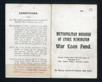 War Loan Fund card
