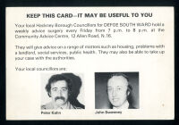Card - Councillors for Defoe South Ward