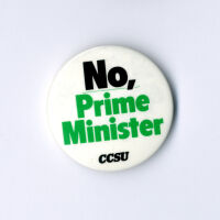 Badge - No, Prime Minister