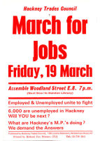 March for jobs : Hackney Trades Council..March for Jobs