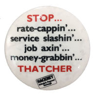 Anti-Thatcher badge