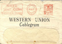 Envelope - Western Union Cablegram