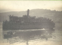 Photograph - Soldiers aboard the riverboat 'The Mew'
