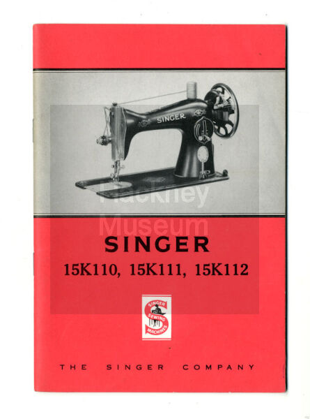 Manual for Singer 15K110, 15K111 & 15K112