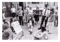 Photograph: Sit-in protestors