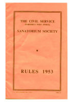 Leaflet - Civil Service Sanotorium Society Rules