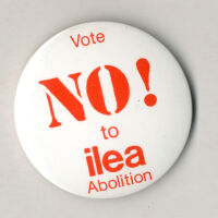 Badge - Vote No! to ilea Abolition 