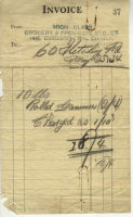 Invoice - High Class Grocery, Chatsworth Rd