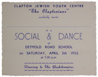 Invitation card : Social and Dance