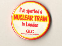 'I've spotted a nuclear train in London' badge