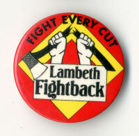 'Lambeth Fightback' badge