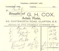 Shop receipt