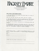 Hackney Empire leaflet : Buy a seat at the Hackney Empire