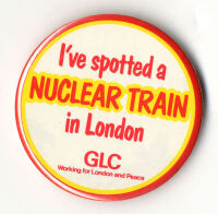 'I've spotted a nuclear train in London' badge