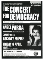 Concert leaflet : Concert for Democracy leaflet