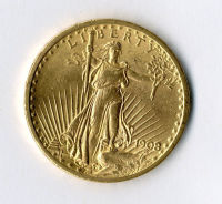 USA gold 20 dollar piece