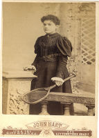Photograph - woman with tennis racket