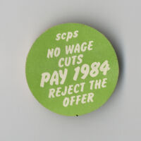 Badge - Pay 1984 Reject the Offer