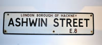 Street Sign: Ashwin Street, London Borough of Hackney E8.