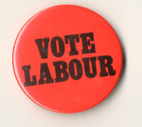 'Vote Labour' badge