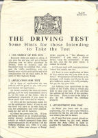 Driving test hints