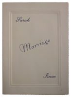 Wedding invitation : Sarah, Isaac, Marriage