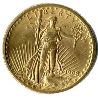 USA gold 20 dollar piece