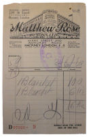 Receipt - Matthew Rose and Sons ltd