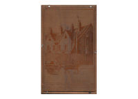 Engraving plate : Backs of old houses in Upper Clapton