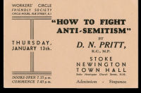 Invitation card : How to fight Anti-Semitism