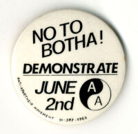 'No to Botha!' badge
